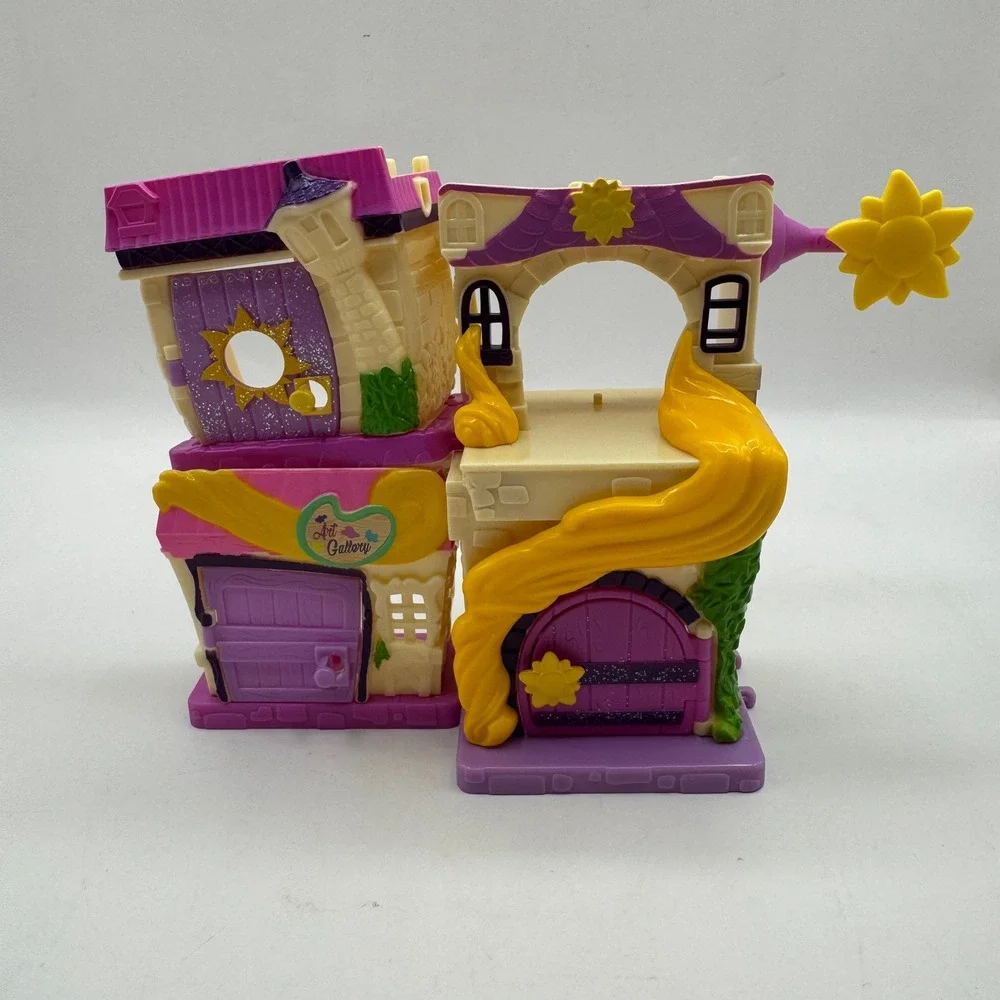 Disney Doorables Rapunzel‎ Tangled Playset Kids Purple Art Gallery Tower Houses